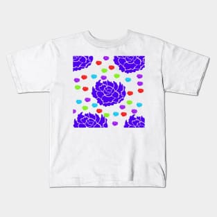 colorful roses abstract pattern background Kids T-Shirt